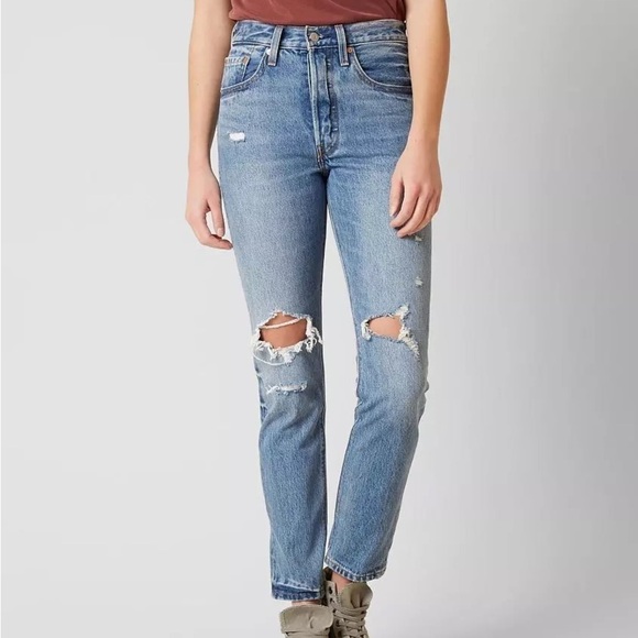 Levi’s 501 Skinny Slim Straight High Rise Jeans - Picture 2 of 13